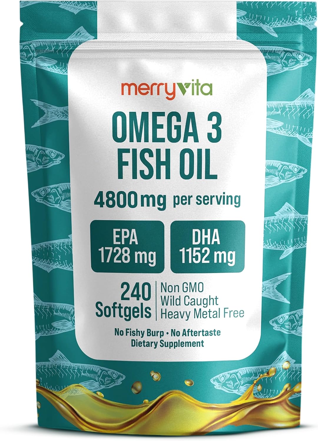🧠 Omega 3 Fish Oil Merry Vita 240 Softgels