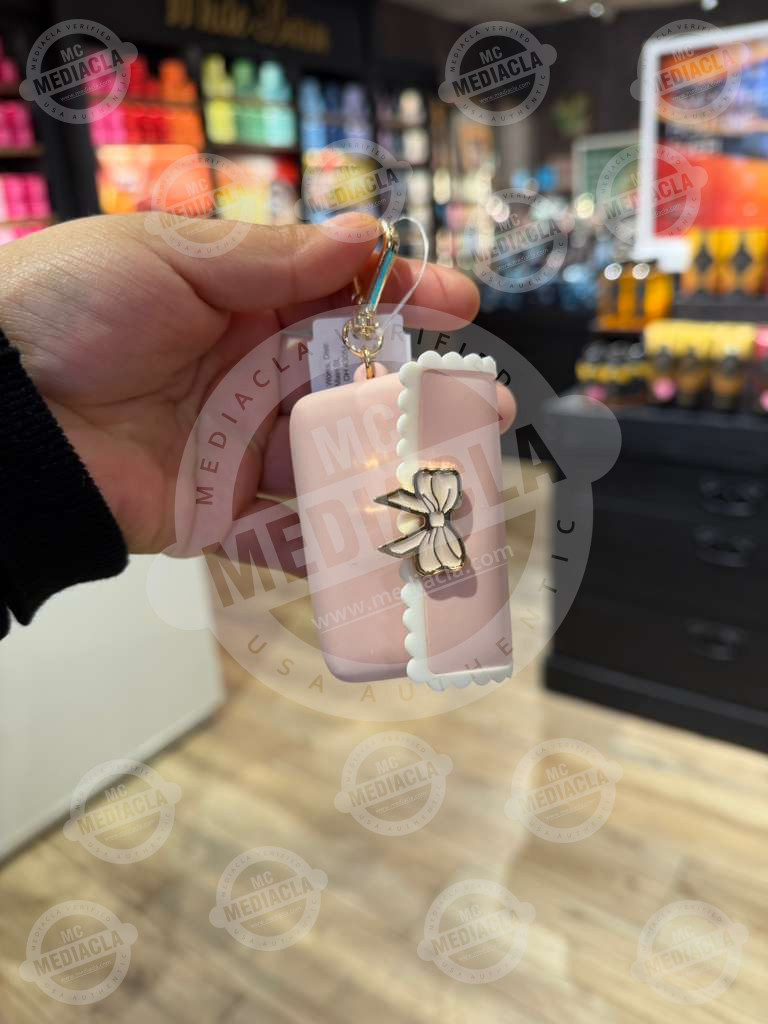 🎀 Porta Gel Bath & Body Works Diseño Lazo – Estuche Snap Rosado