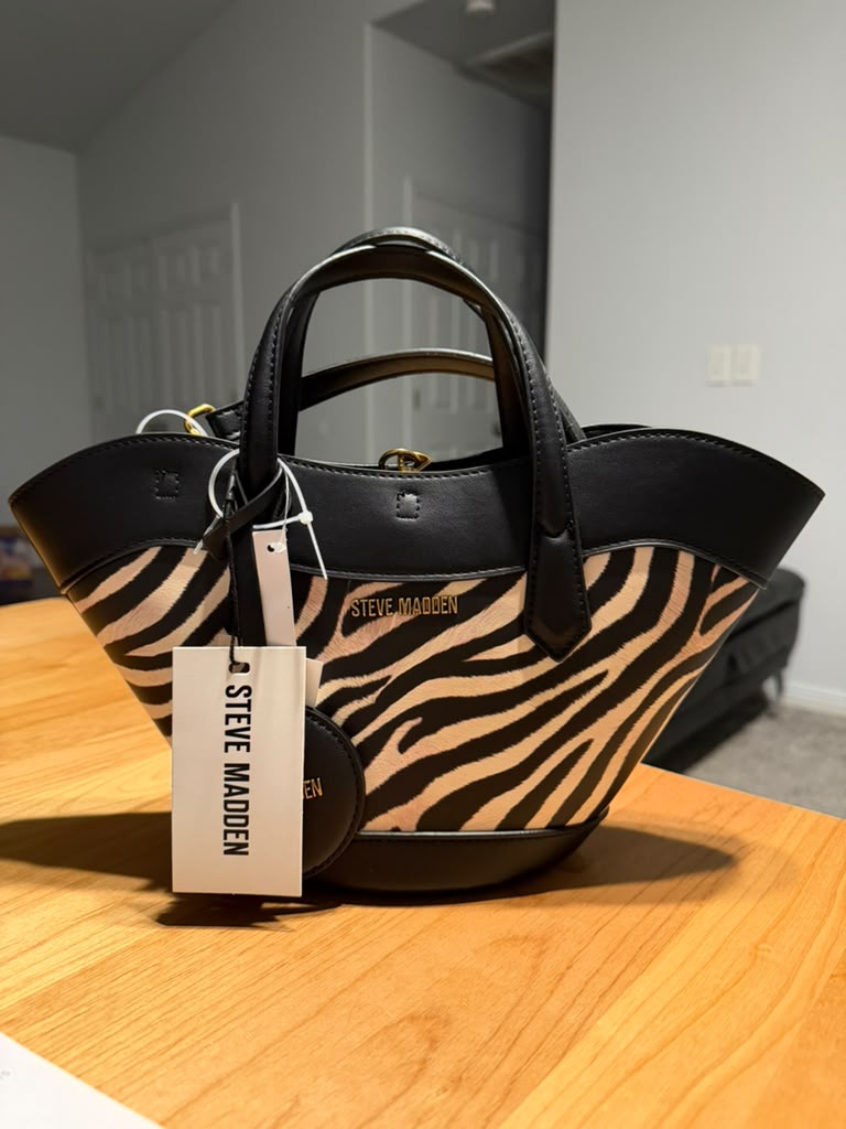 CARTERA STEVE MADDEN BLACK ZEBRA BM