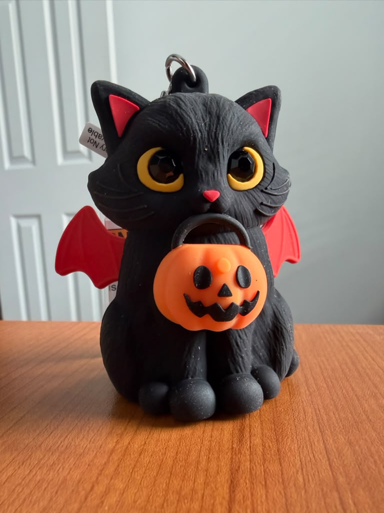 PocketBac Holder | Light-up Spooky Kitty - Black