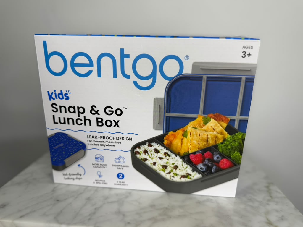 Bentgo Kids Lunch Box with Leakproof Lid and Tray - Geo Speckle Blue